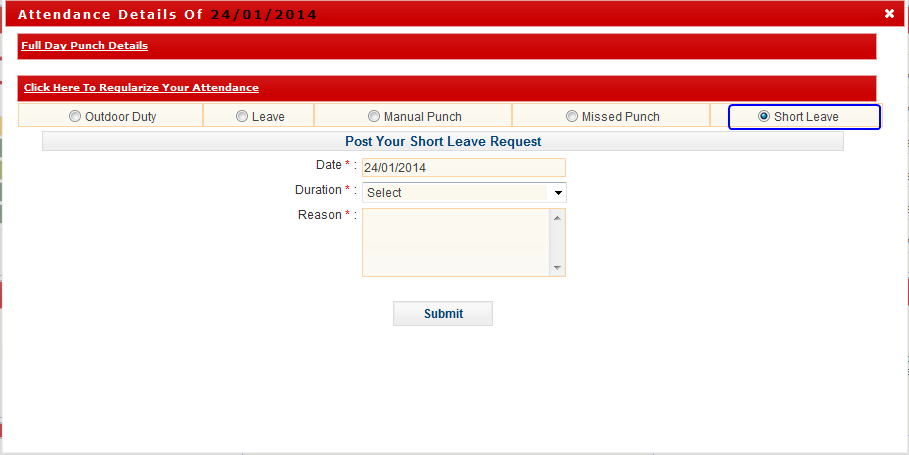 ShortLeaveOptionPage